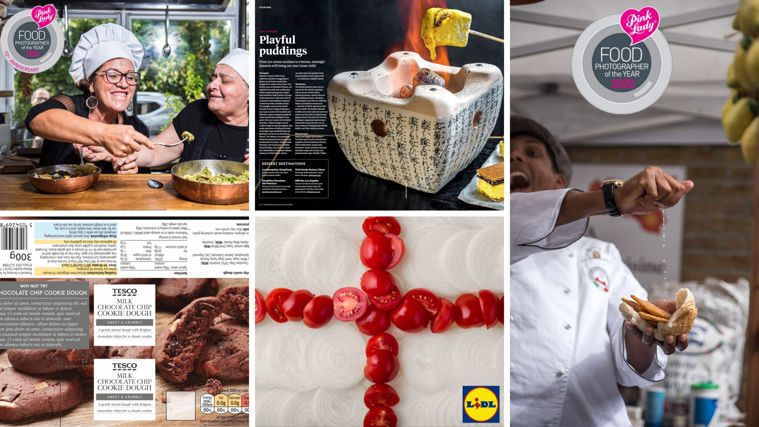 Food Photo Circle worked together with National Geographics, Lidl, tesco, Pink Lady Food Photographer of the year!