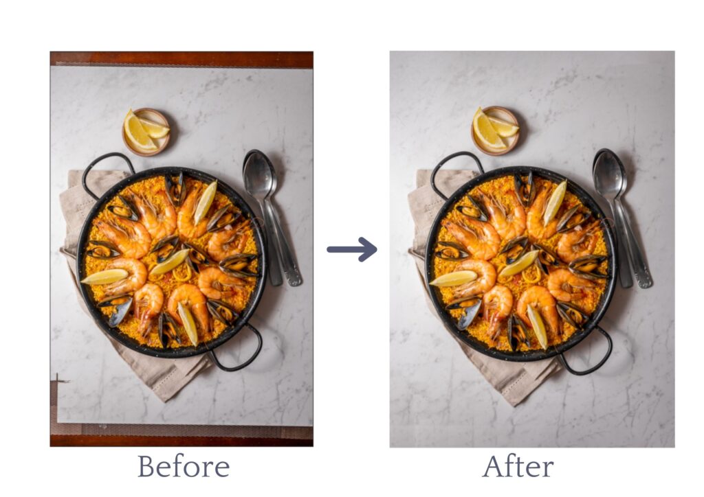 Extending background in p Photoshop - Editing food photography