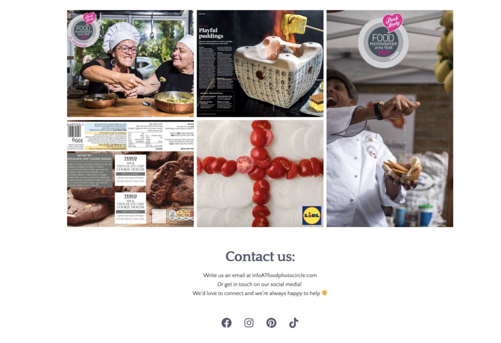 What to write in the contact page of your food photography portfolio website