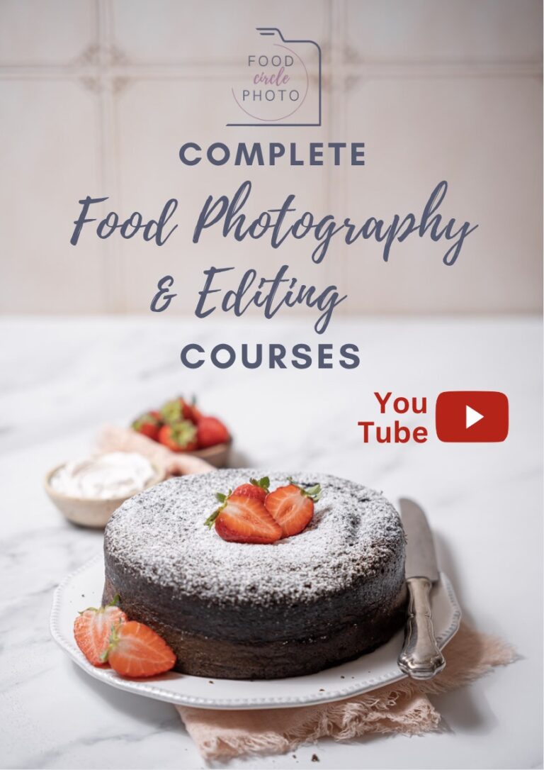 Free food photography and editing course for beginner, intermediate and advanced